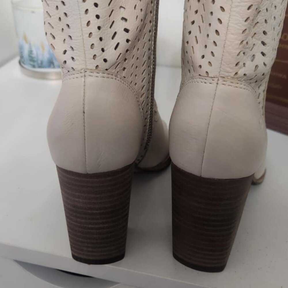 Frye bone color peep toe booties - Picture 5 of 5
